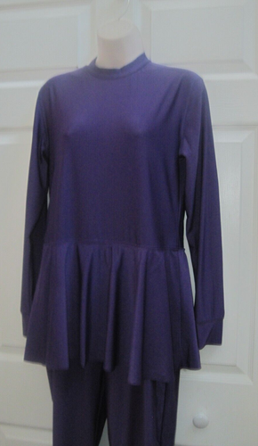 Halloween 2X Purple Jumpsuit with attached Skirt Long Sleeves New - Picture 11 of 11