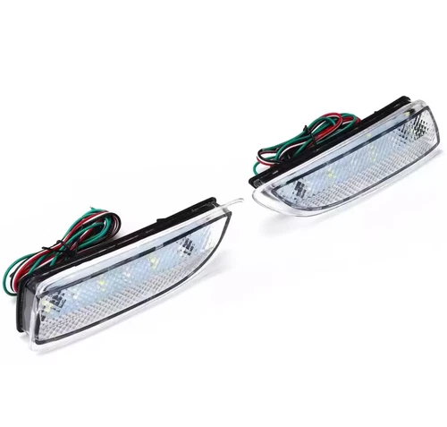2x Clear Lens LED Rear Bumper Reflector LED Tail Backup Brake Lights Lamp For Lexus CT200h Toyota Corolla