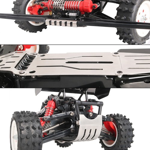 LCX 1/10 RC Camion Acciaio Inox Skid Plate Protezione Telaio per Tamiya Hotshot II - Foto 5 di 5