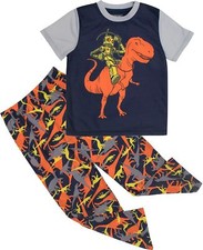 Cherokee Little Boys' Dinosaur Pajamas Shirt and Pants Set - Blue