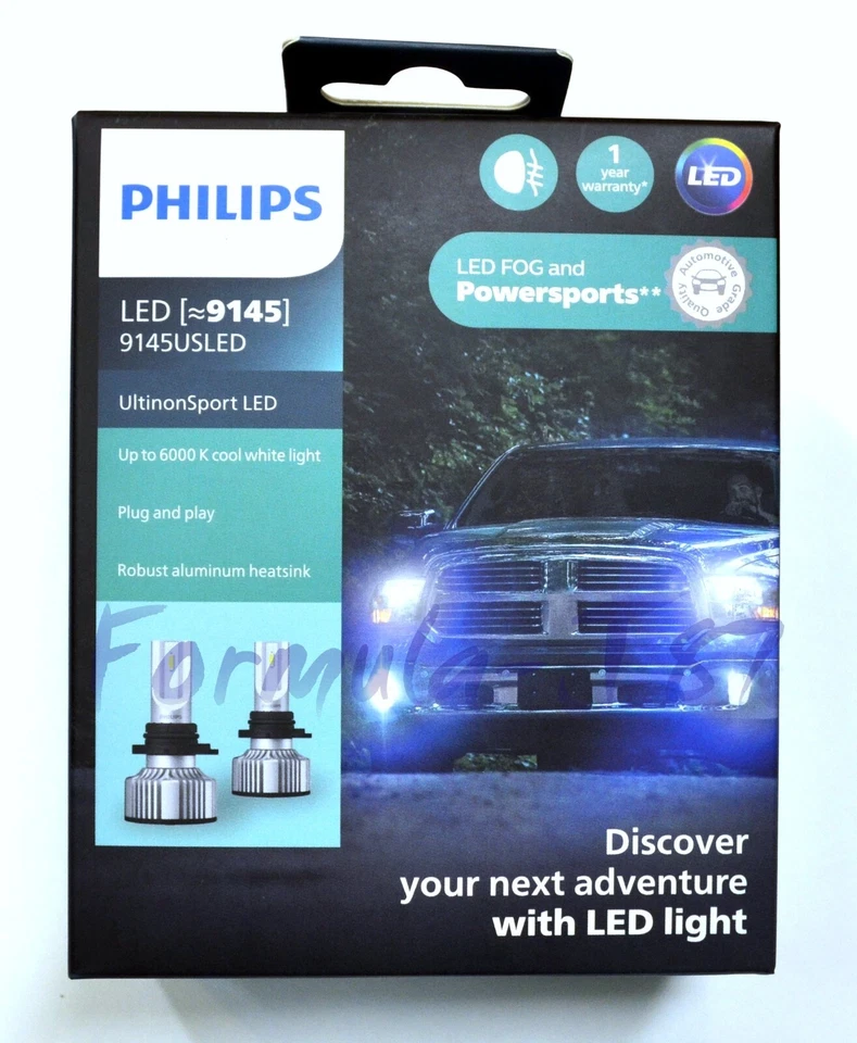 Philips UltinonSport LED White H10 Two Bulbs Fog Light Replacement Upgrade Stock - Image 3 of 4