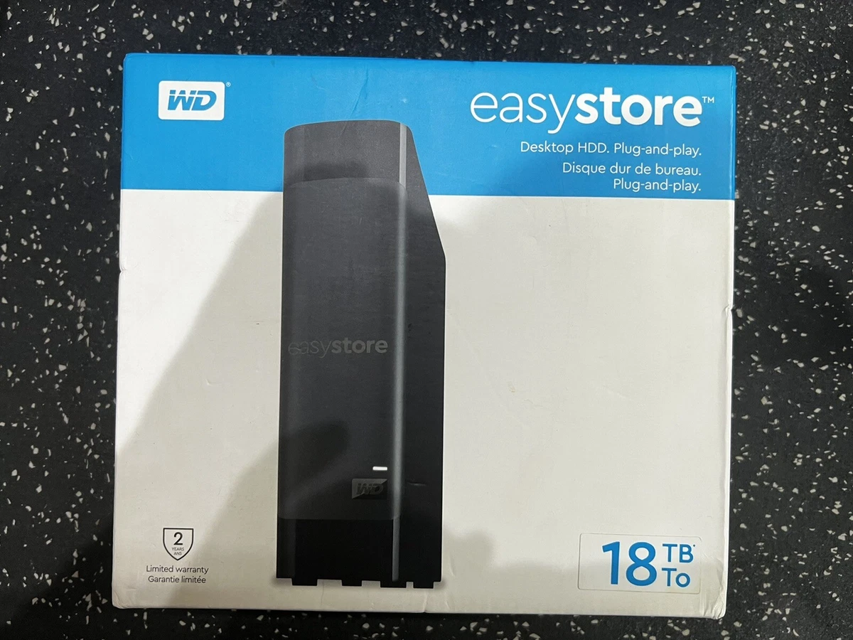 WD Easystore 18TB External USB 3.0 Hard Drive Black Sealed