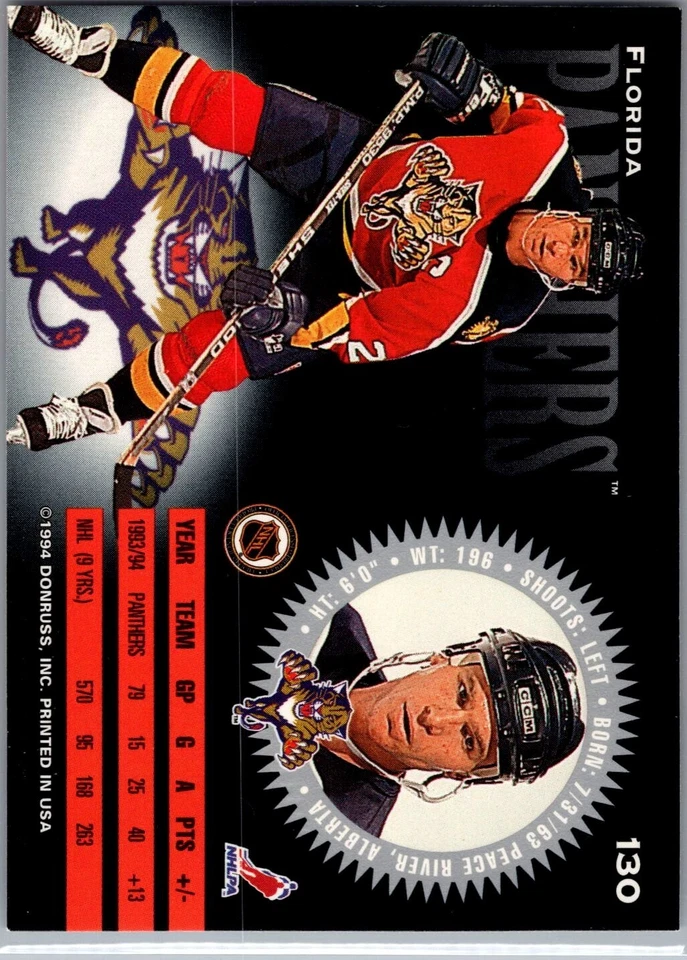 1994-95 Donruss Hockey - #130 Brian Skrudland - Image 2 of 2