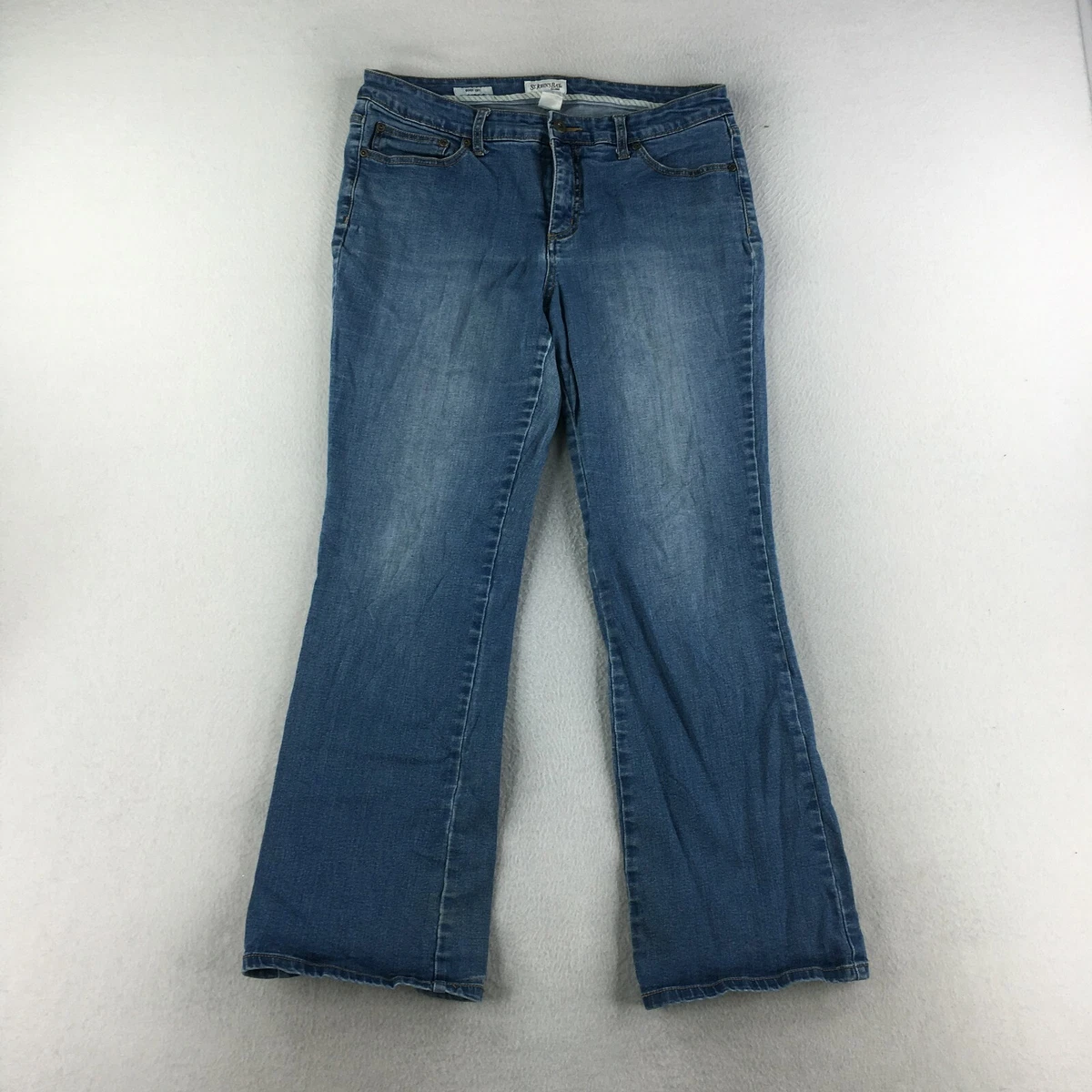 St Johns Bay Jeans Womens 12 Petite Bootcut Denim Pants Ladies Medium Wash  Blue