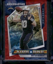 2021 Panini Rookies & Stars #AB-8 Justin Herbert Airborne Red Scope