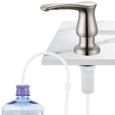 Kitchen Sink Soap Dispenser Brushed Nickel, Under Sink Soap Dispenser with 40...