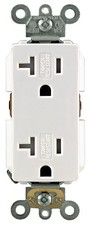 Leviton Decora Plus White Nylon 2-Pole 3-Wire Self Grounding Duplex Receptacle O