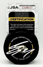 Luke Evangelista signed Nashville Predators Official Game Puck autographed JSA