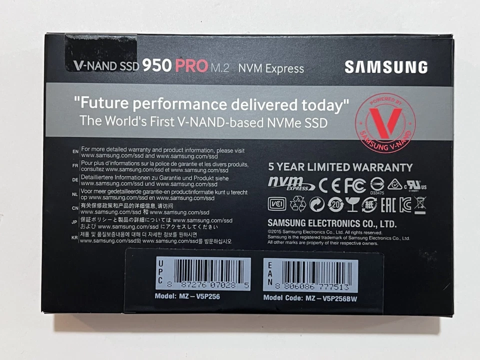 NEW SAMSUNG 950 PRO M.2 2280 256GB PCI-Express 3.0 x4 Internal SSD MZ-V5P256BW - Image 3 of 3