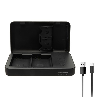 Dual-Ladegerät Powerbank USB-C USB-A für Sony Alpha NEX-C3K NEX-5N NEX-5A NEX-5C