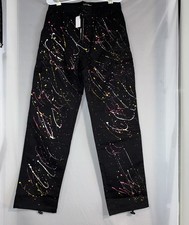 Fashion Nova Black Paint Splatter Cargo Pants Size Medium New with tags