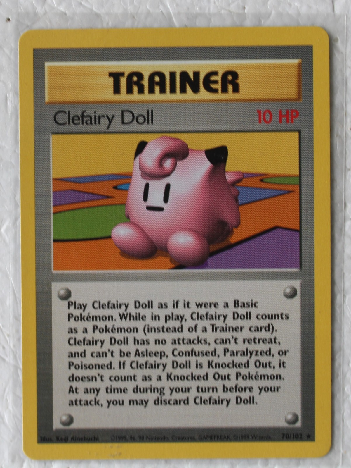 Clefairy Doll 70/102 Rare Base Set Unlimited Pokemon Card