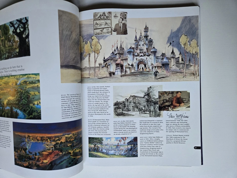 DUPLO ASSINADO POR SAM MCKIM Walt Disney Imagineering (1996) HC 1º/1º Disneylândia - Imagem 4 de 4