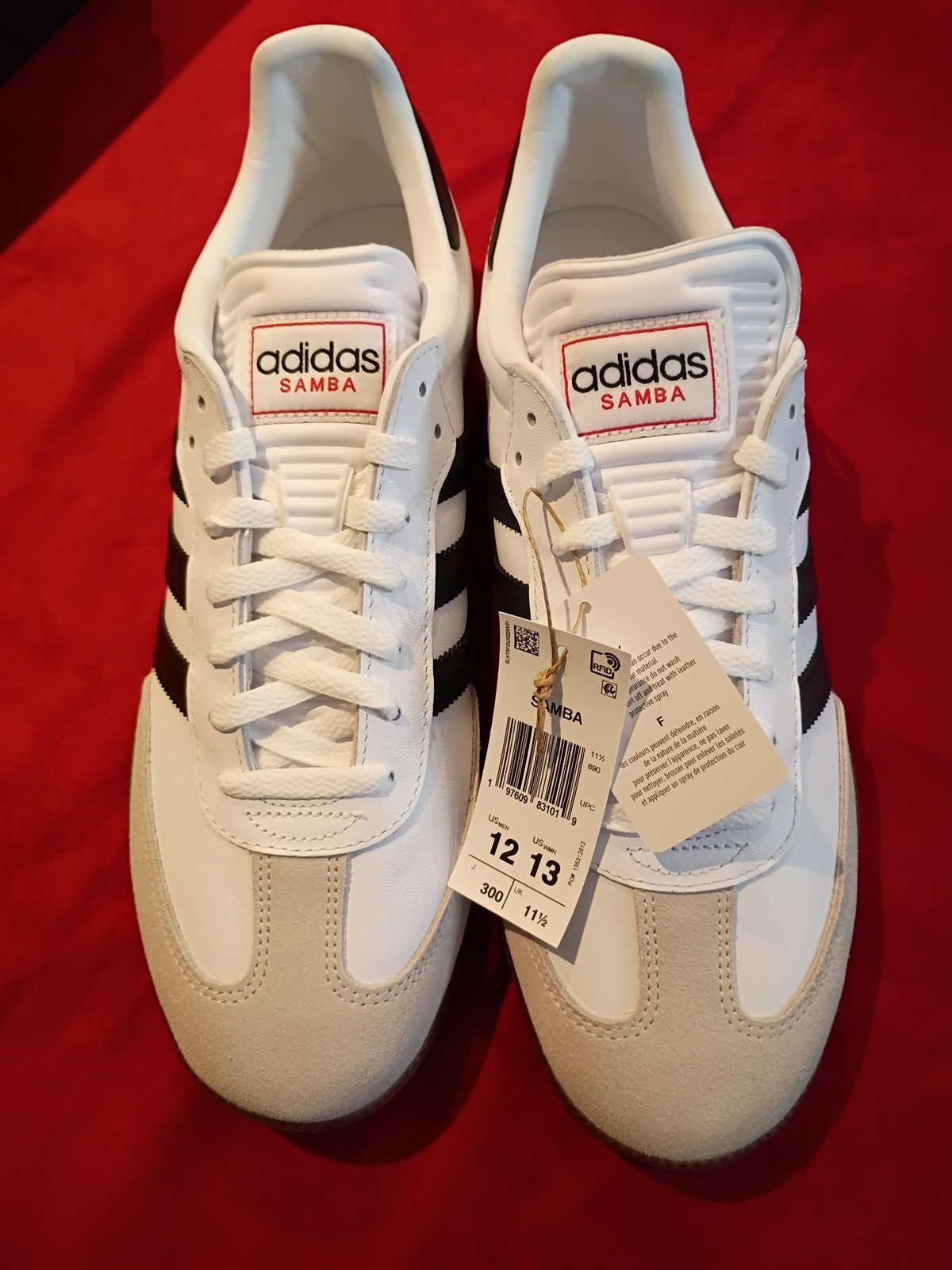 Adidas Men's Samba Soccer Size 12 WHT/BLACK NEW thumbnail 6