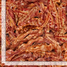 Food Fabric | What's For Breakfast Packed Fried Bacon | Timeless Treasures YARD