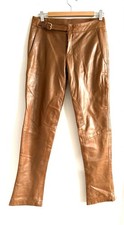 Ralph Lauren Collection Tan Leather Pants   Italian Lambskin, Equestrian, Size 4