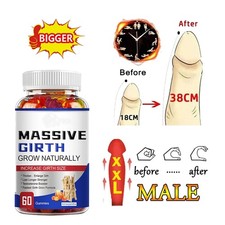 Male Enhancement Gummies Booster  Thicker Last Longer Stronger Bigger 60 Gummy