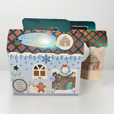 Designer Gingerbread House Bakery Bling- 1 Pcs-ready To Build Light Blue & White