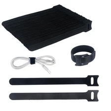 60PCS 8 Inch Black Reusable Cable Ties, Adjustable Straps, Wire Management