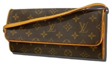 Louis Vuitton M51852 Monogram Pochette Twin GM Bag 9422 Shoulder Authentic Women