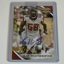 Panini Gridiron Gear Sean Weatherspoon Falcons #240 Gold X's Auto RC SN 122/299!