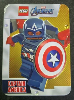 LEGO MARVEL AVENGERS CAPTAIN AMERICA FIGURE IN EXCLUSIVE TIN 242506 NEW SEALED