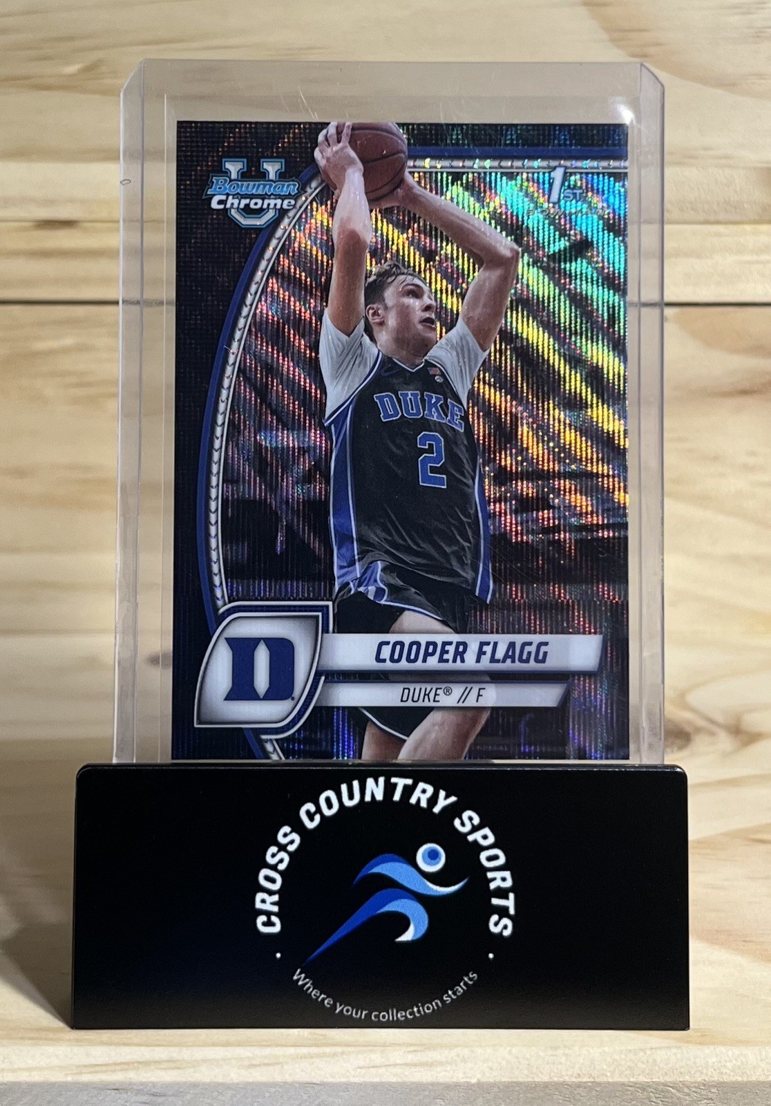2024-25 Bowman University Chrome - Cooper Flagg #16 Black Wave Refractor (RC)