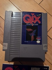 Qix (Nintendo NES) Cart + Manual Tested And Good Condition