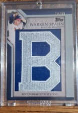 2010 Topps  Manufactured Hat Logo Relic Warren Spahn #MHR-106 /99