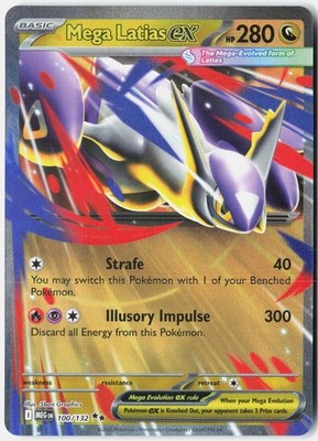 Mega Latias ex 100/132 Double Rare Mega Evolution Pokemon Holo NM