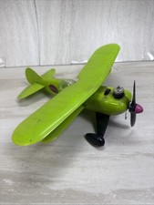 VINTAGE COX RARE GREEN COLOR GAS POWERED TETHER MODEL PLANE Broke Lower Wing