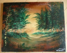 WILLIAM VERDULT, LISTED CA MODERN MODERNIST IMPRESSIONIST VINTAGE OIL LANDSCAPE