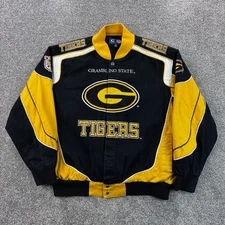 Vintage Grambling State Tigers Racing Jacket Mens XL Black Yellow College NCAA
