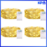 LED Lichterkette 2M 20LED Kupferdraht Batterie Mit Timer Wasserdicht Deko Innen