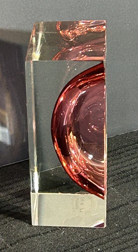 Vintage Murano Picone Pink/Red Rectangle Bowl - Picture 6 of 16