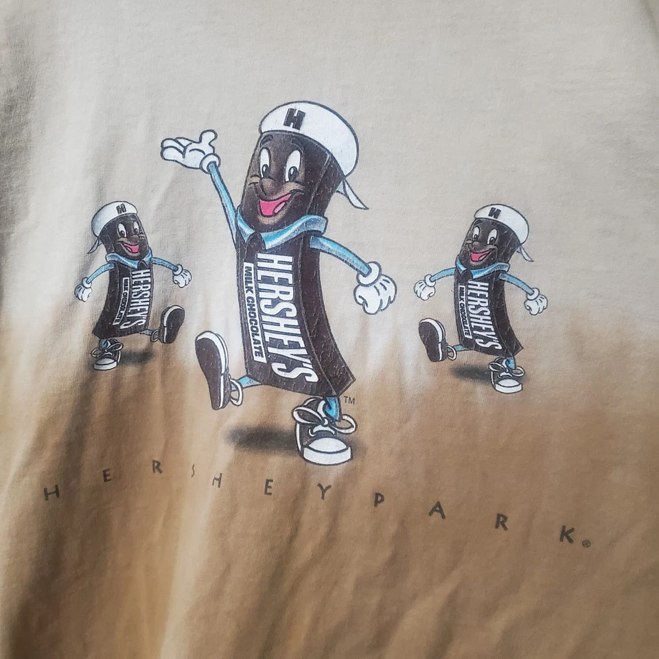 Camiseta Hershey Park Vintage Hershey Bars Marrón Chocolate Tie Dye Camisa Y2K Foto 2 de 4