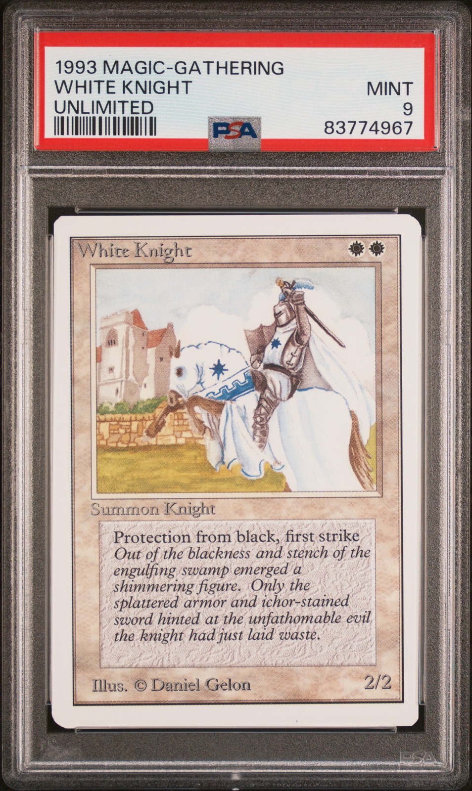 White Knight - Unlimited - MTG - Mint - PSA 9. POP 13. More MTG in Store