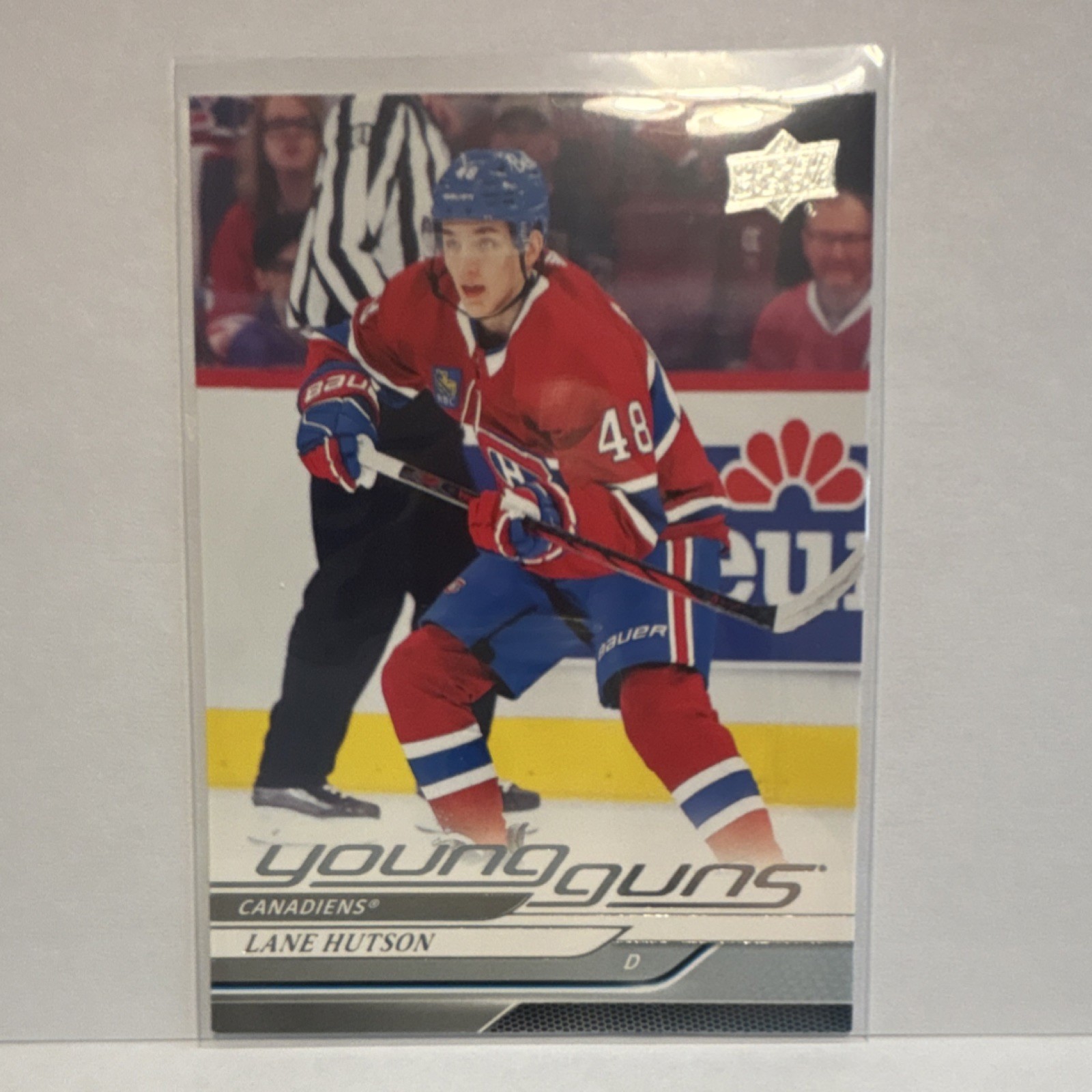 Upper Deck 2024-25 Series 1 Young Guns Rookie Lane Hutson Canadiens Card #229