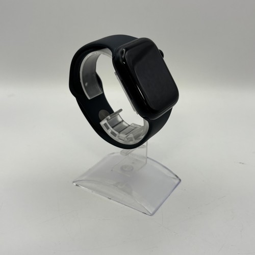 Apple Watch (seria 9) 45mm grafitowe aluminium (LTE) z czarnym sportowym - doskonały - Zdjęcie 3 z 5