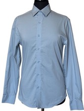 Guess Los Angeles Light Blue Button-Down Long Sleeve Dress Shirt Men's Size XS
