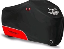 Outdoor Motorcycle Cover Waterproof Storage with Lock-Holes, 420D Red 96.5"