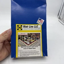 Blair Line LLC Used Cars Car Lot Building Laser Cut Wood Kit HO Scale
