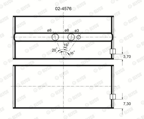 CRANKSHAFT BEARINGS H629/5 STD FOR BMW M10B16 1.6L M10B18 M10B18 1.8L M10 2.0L - Picture 4 of 12