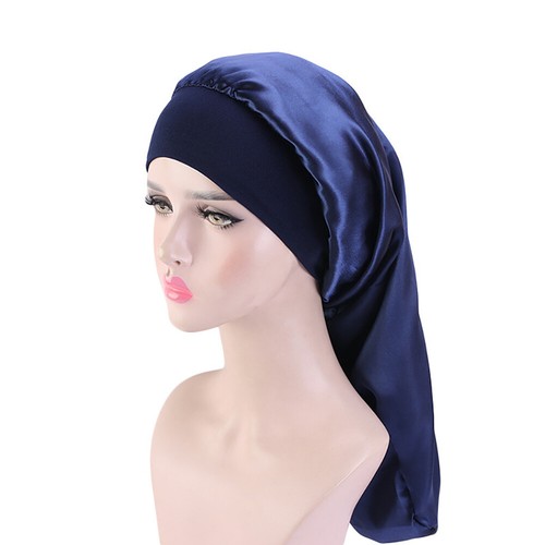 Silk Satin Bonnet Night Sleep Cap Hair Hat Women Dreadlocks Braids Long Hair / - Picture 23 of 42