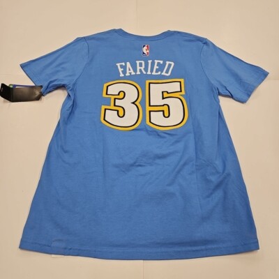 NWT Denver Nuggets Kenneth Faried Blue Jersey T-Shirt Youth Large 14/16 New