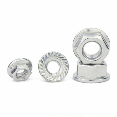 Reverse Thread Flange Nut M5 M6 M8 M10 Hex Rotate Left Nuts A2 Stainless Steel