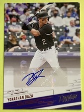 2021 Panini Chronicles Prestige Auto Yonathan Daza #PR-YD Colorado Rockies