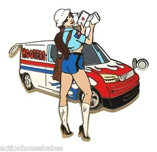 HOOTERS USPS UNITED STATES POSTAL POST OFFICE MAIL GIRL LOVE LETTERS LAPEL PIN