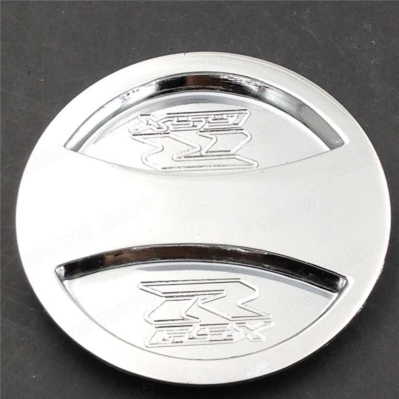 Tapas plateadas sin llave para tanque de combustible aptas para Suzuki GSXR600 GSXR750 GSXR1000 2003-2016 Foto 4 de 4