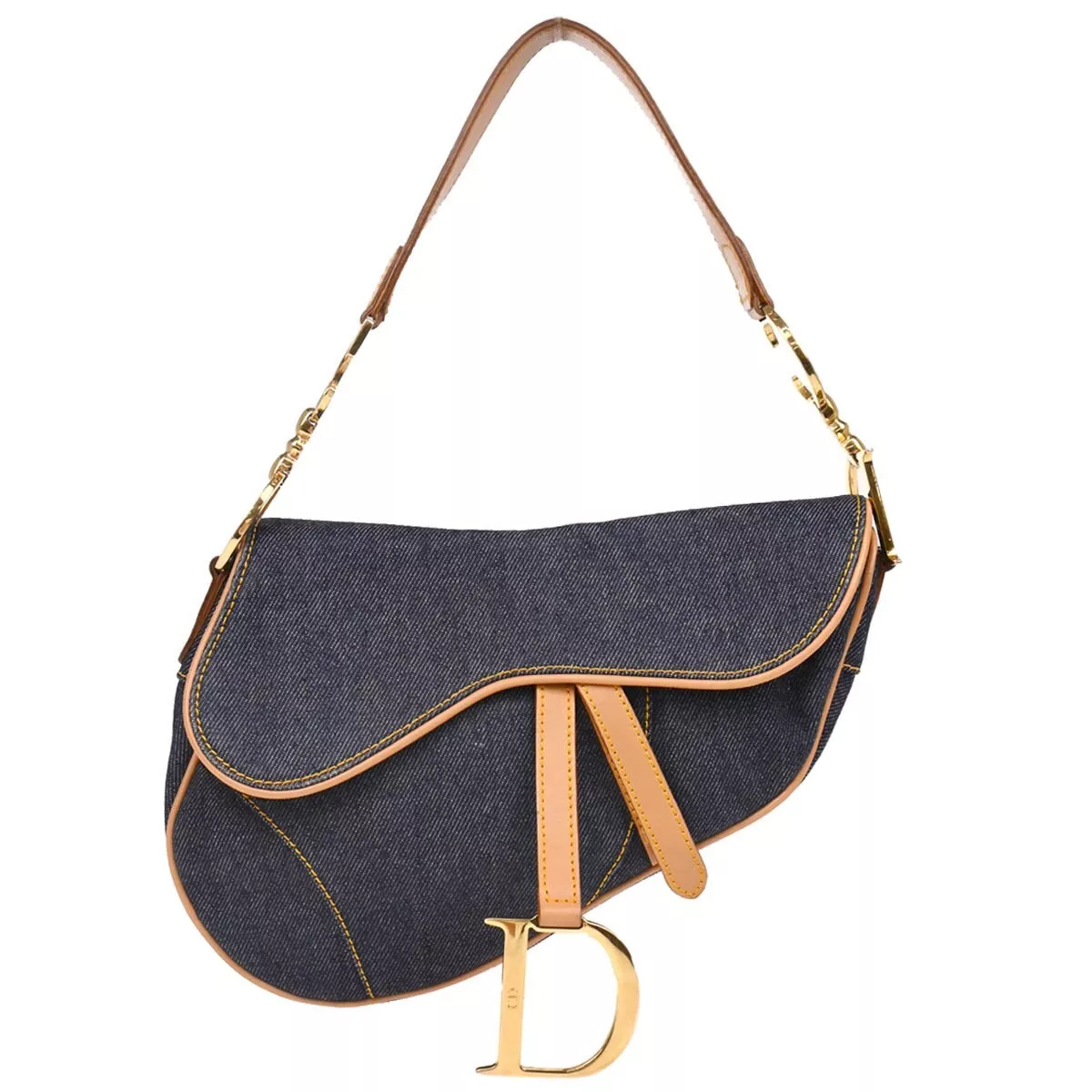 Sac à main Christian Dior bleu marine denim selle RU0040 125678